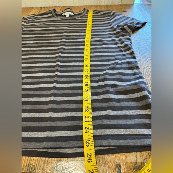 Tilley Grey Striped Stretch Cotton T-Shirt size M - Picture 4 of 6